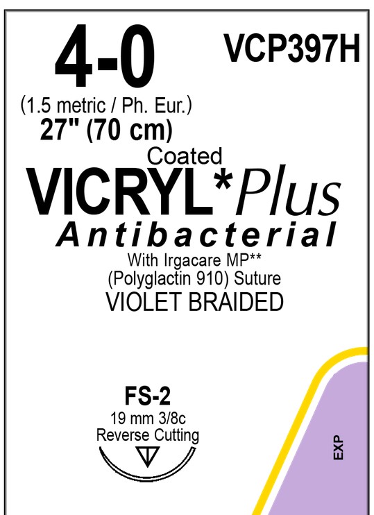 Vicryl Plus VCP397H, 4-0 metric 1,5, FS2