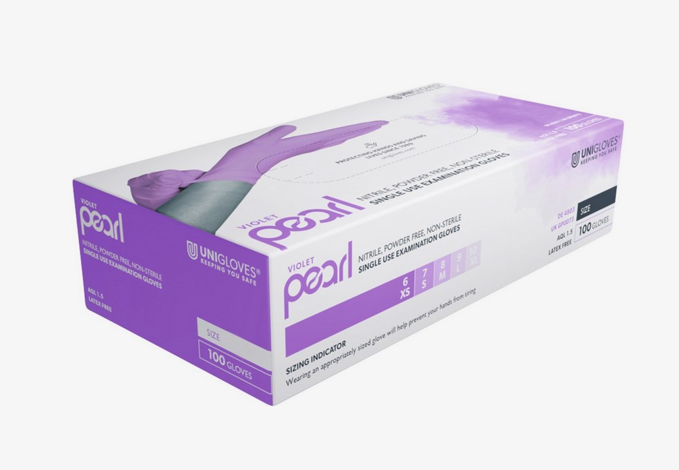 Nitril Handschuhe Pearl Violet Gr. S
