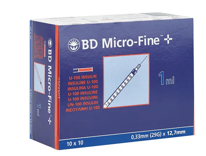 Insulin 1ml U-40 m.Kan. 30G(0,33x12,7mm)
