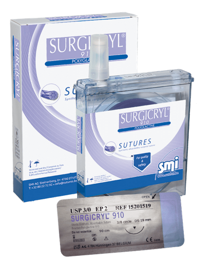 Surgicryl PGA 910, 2/0 metric 3
