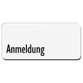 Praxisschild - Anmeldung, o. Symbol, sw.