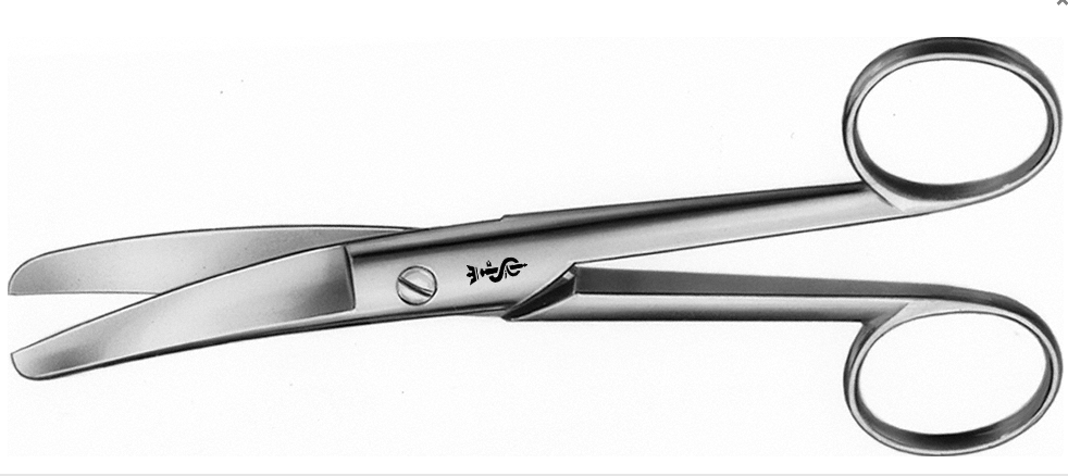 Schere BC 772 , st.st. geb. , 16 cm