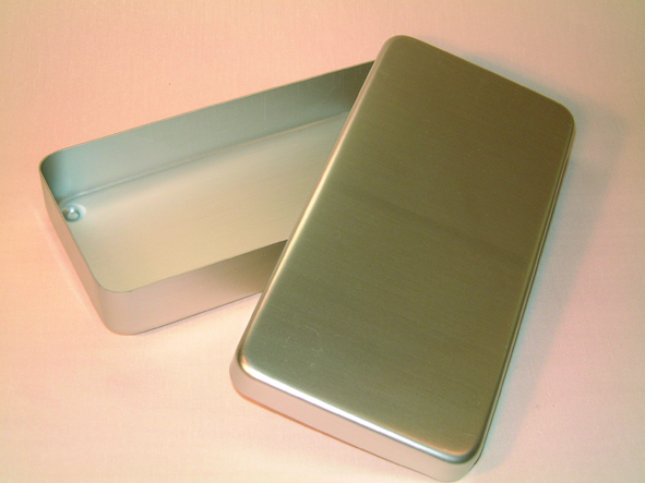 Instr. Schale aus Alu 21 x 10 x 3 cm