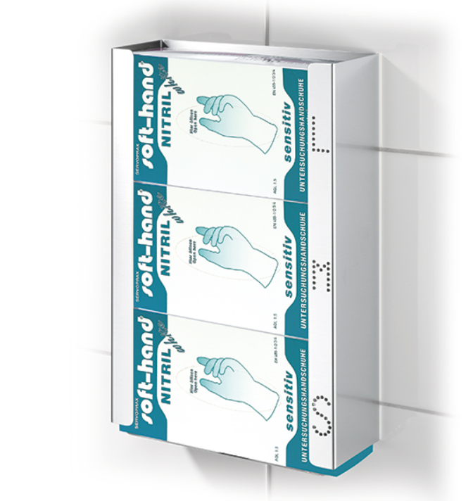 Handschuhspender TRIO aus 18/8Edelst.