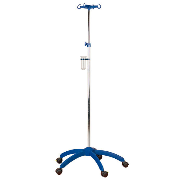 Infusionsständer DESIGN, Edelstahl, blau