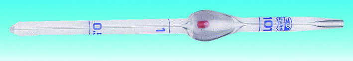 Blutmischpipette - Ery, mit roter Kugel