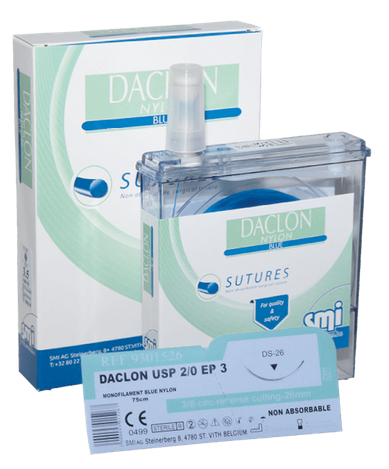 Nylon/Daclon blau, USP 0 metric 3,5