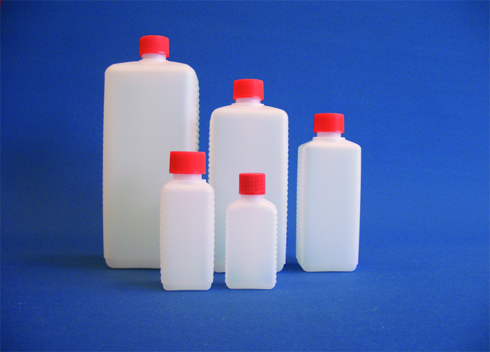 *Rechteckflasche PE  50ml, m.Verschluß