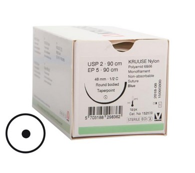 Kruuse Nylon USP 2, metric 5