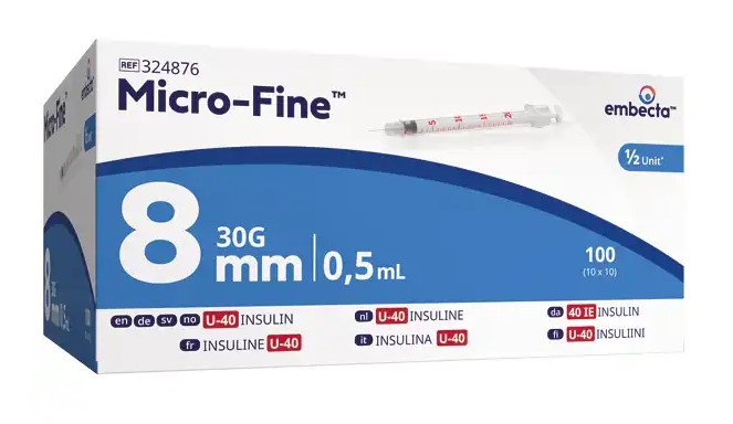 BD Micro-Fine+ U-40 Insulinspritze 8 mm