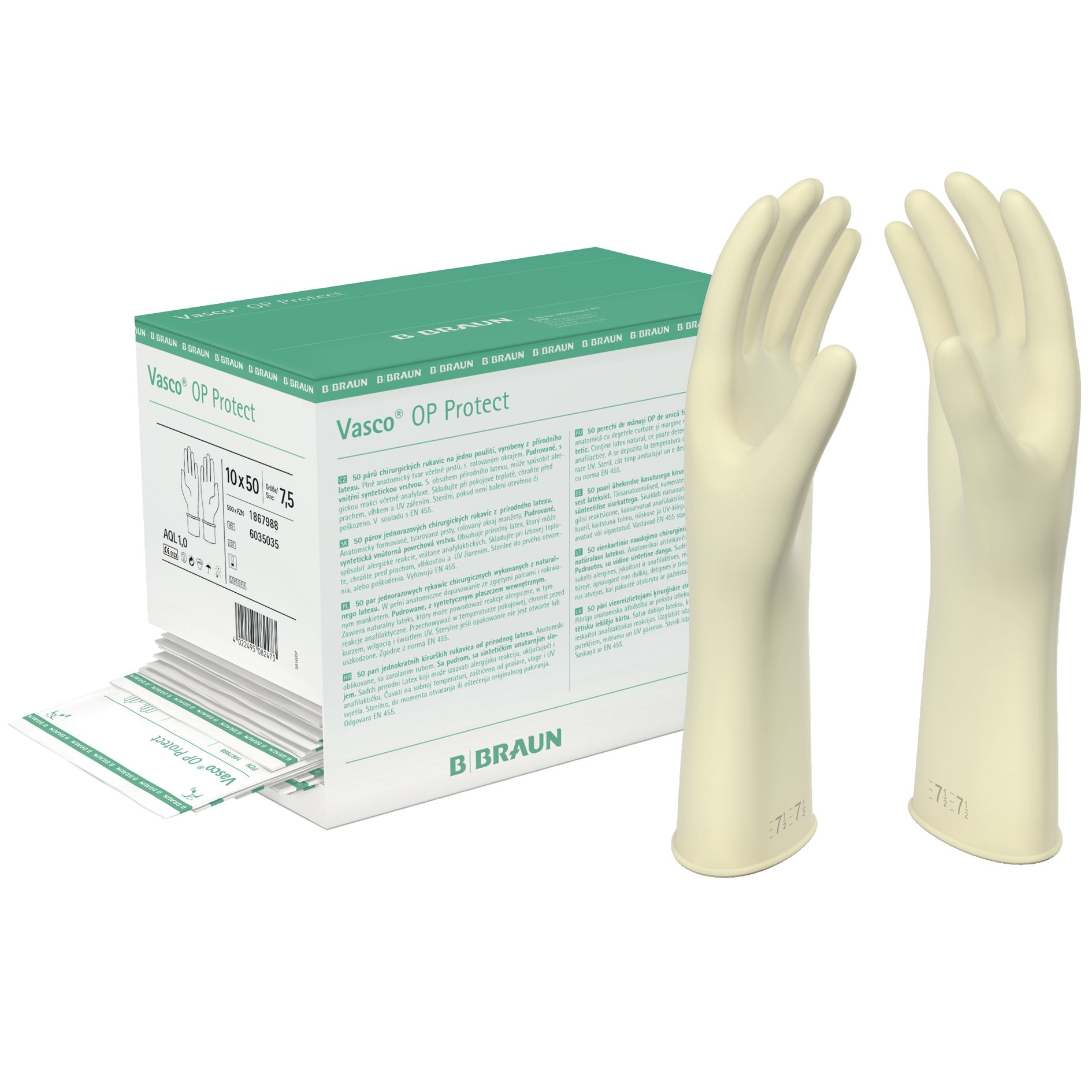 OP-Handschuh 7,5 - VASCO Powdered