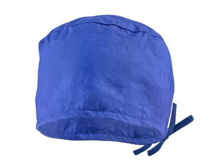 OP-Haube aus Stoff kornblau Gr. M